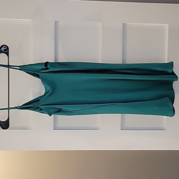 Rue21 emerald green satin slip dress, size medium - Picture 3 of 4